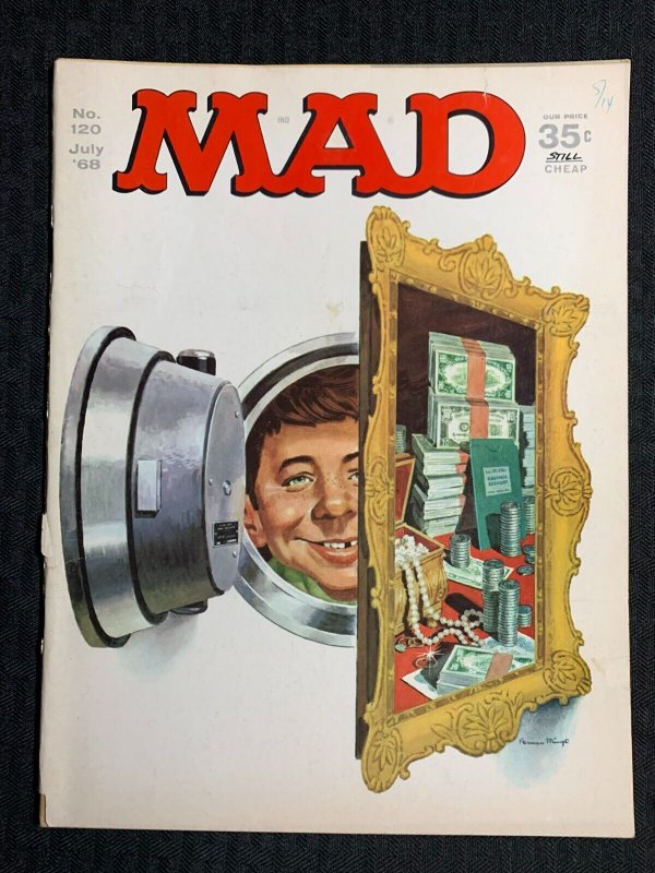 1968 MAD Magazine #120 VG- 3.5 Alfred E Neuman / Blue-Eyed Cool Parody