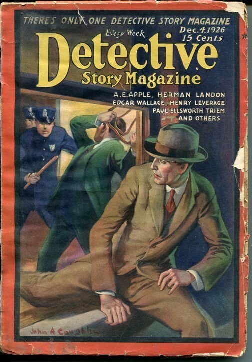 DETECTIVE STORY MAGAZINE-NOV 27 1926-LANDON-EDGAR WALLACE-APPLE-good G