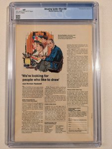 Amazing Spider-Man #58 CGC 1968 John Romita Sr 1st Spider Slayer II Iconic Cover