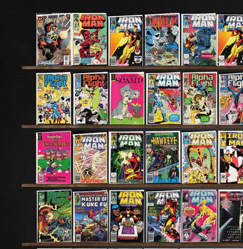 Huge Lot 140+ Comics with Iron Man, Warlord, Alpha Flight, Thor & More!