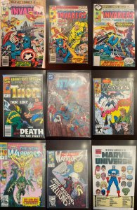 Lot of 9 Comics (See Description) The Invaders, New Warriors, The Mighty Thor...