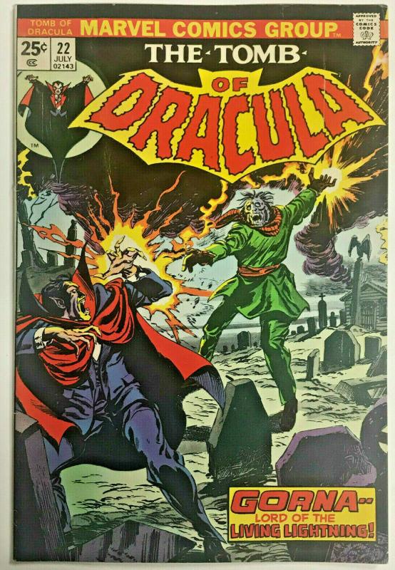 TOMB OF DRACULA#22 FINE 1974 MARVEL BRONZE AGE COMICS