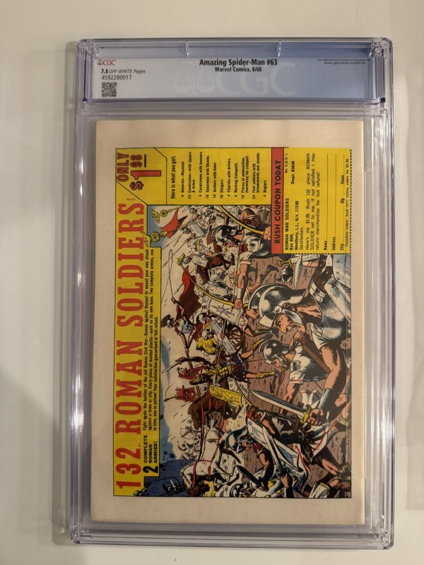 The Amazing Spider-Man Vol 1 63 CGC 7.5  (1968)