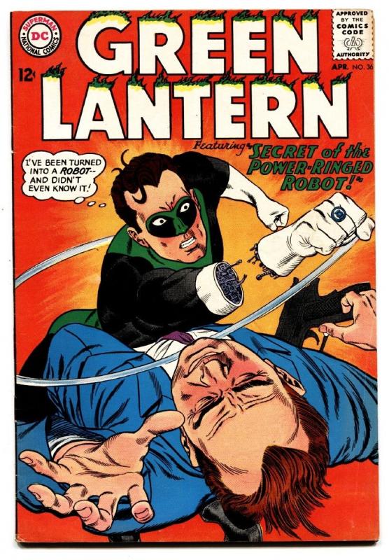 GREEN LANTERN #36 comic book-ROBOT ISSUE-1965-DC FN