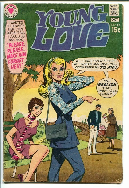 YOUNG LOVE #82-DC ROMANCE-GOOD ISSUE-GREAT COVER VG