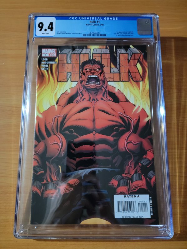 Hulk #1 2008 9.4 (First Red Hulk)