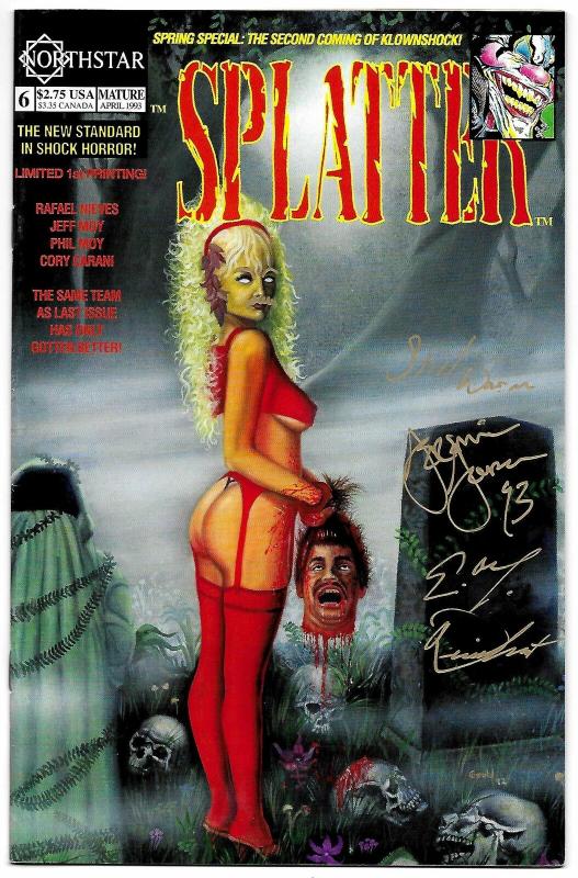 Splatter #6 Signed 2X Eric Dinehart & Jeremie Johnson (Northstar, 1993) VF-