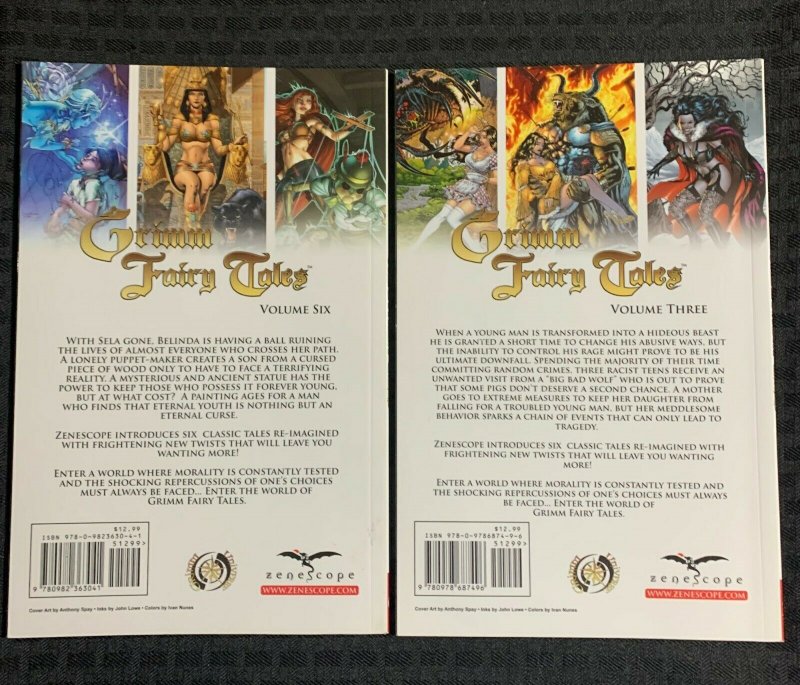 2012 GRIMM FAIRY TALES Volume 3 3rd & 6 4th SC FVF/VF-  Marvel Comics