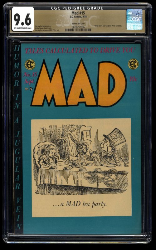 Mad #15 CGC NM+ 9.6 Highest Graded Copy! Alice in Wonderland!