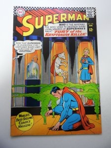 Superman #195 (1967) GD+ Condition centerfold detached