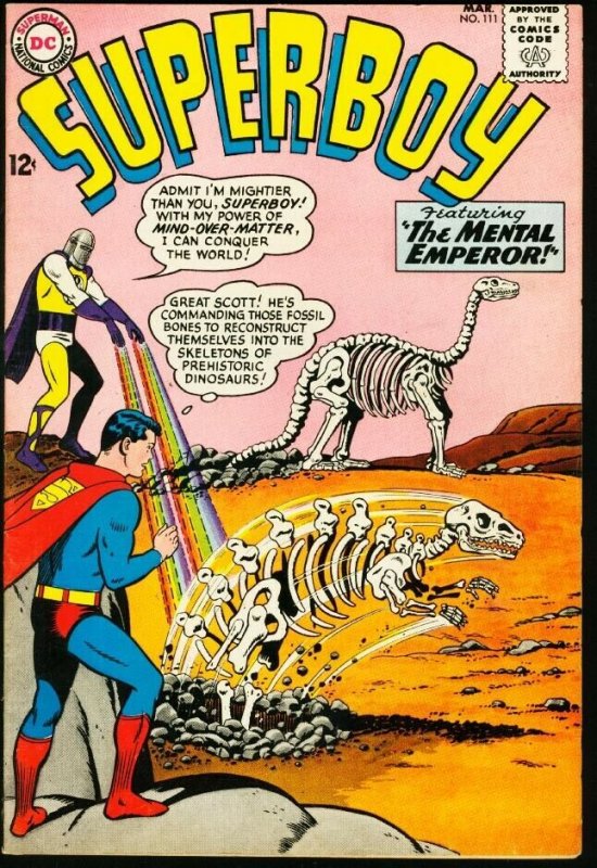 SUPERBOY #111-SILVER-AGE DC COMIC-DINOSAUR FN/VF