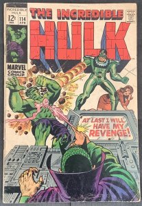 The Incredible Hulk #114 (1969, Marvel) Silver Age. VG/FN