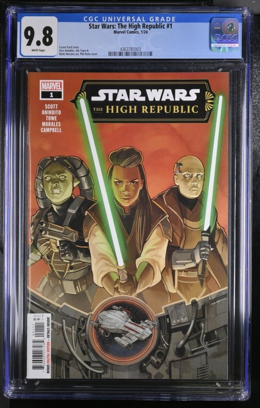 Star Wars The High Republic #1 CGC 9.8 1st App Brother Lycos Cover A Marvel 2023