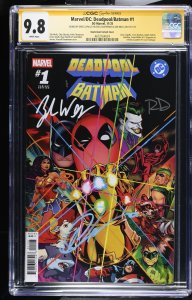 DEADPOOL BATMAN #1 RUSS DAUTERMAN/GREG CAPULLO/ZEB WELLS 3X SIGNED CGC SS 9.8 NM