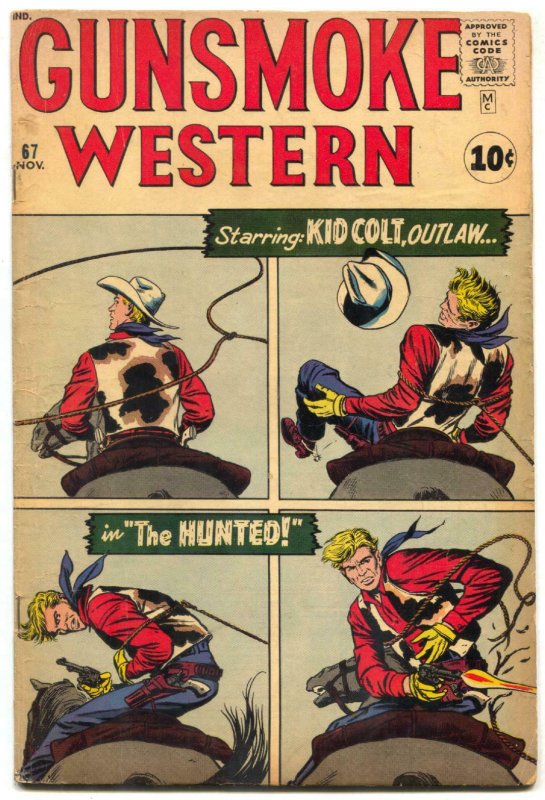 Gunsmoke Western  #67 1961- Kid Colt- Jack Kirby VG+