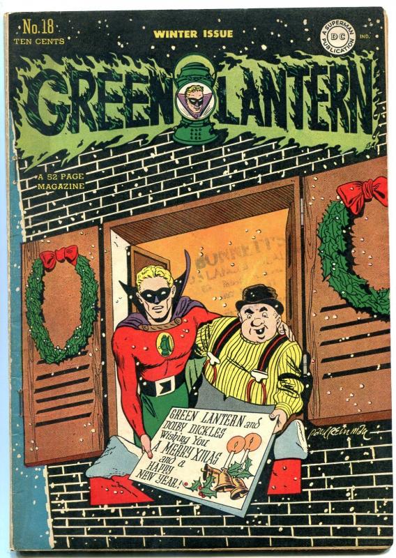 GREEN LANTERN COMICS #18 1945-CHRISTMAS COVER-M NODELL FN