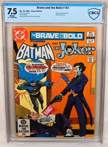 BRAVE and the BOLD #191 CBCS 7.5 Batman and Joker DC Comics Direct Edition