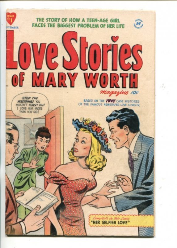 Love Stories of Mary Worth--#1--1949--COMIC BOOK--Harvey--FN