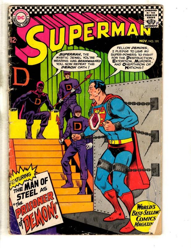 Superman # 191 VG DC Silver Age Comic Book Bizarro Lois Lane Smallville JL9