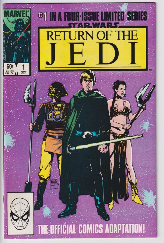 STAR WARS RETURN OF THE JEDI #1 (Oct 1983) 1st film Jabba the Hutt NM 9.4 white