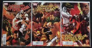 Amazing Spider-Man Triptych 3PC LOT #642-644 (9.0-9.2) 2010