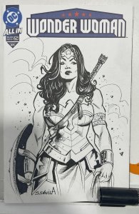 WONDER WOMAN #25 Original Sketch by Sergio Davila | DC | One of a Kind CGC SS