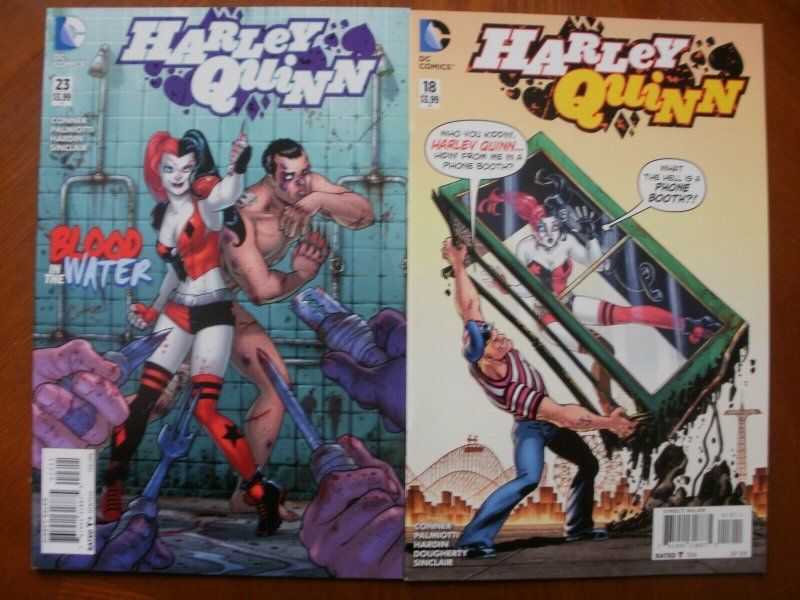 2 DC Comics HARLEY QUINN Comic Book: #18 & #23 Conner Palmiotti Hardin Sinclair