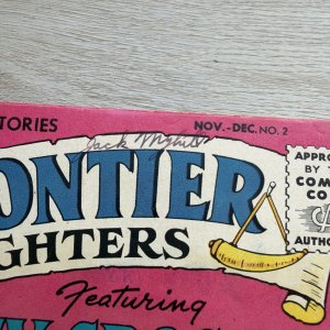 Frontier Fighters #2 Davy Crockett DC Golden Age 1955 Western Comic VG