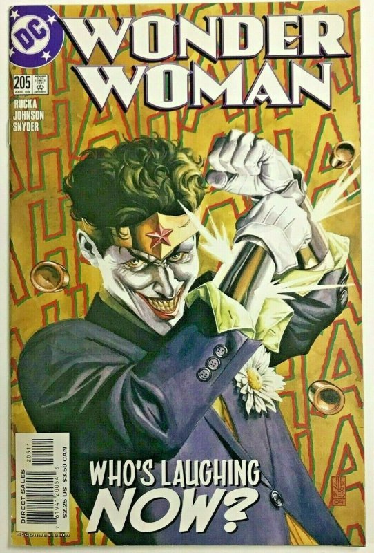 WONDER WOMAN#205 VF/NM 2004 JOKER COVER DC COMICS