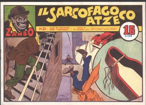 Il Sarcofago Atzeco #21 1947-Albi Di Fulmine Serie Vulcania-Zambo appears-P...