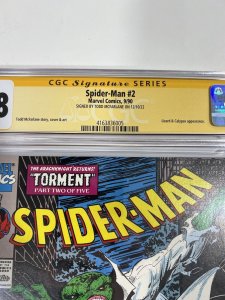 Spider-Man 2 CGC 9.8 1990 Marvel Signature series SS Signed Todd McFarlane 005