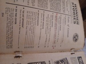 Wonder Stories October 1935 Science Fiction Gernsback Hamilton Pulp Magazine