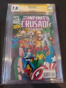 ​INFINITY CRUSADE #2 CGC 7.0 SIGNATURE SERIES SIGNED BY JIM STARLIN