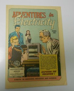 1947 ADVENTURES IN ELECTRICITY #4 Give-Away PROMO VF General Electric GE 