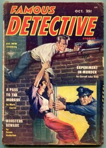 Famous Detective Stories Pulp October 1954- Experiment in Murder VG