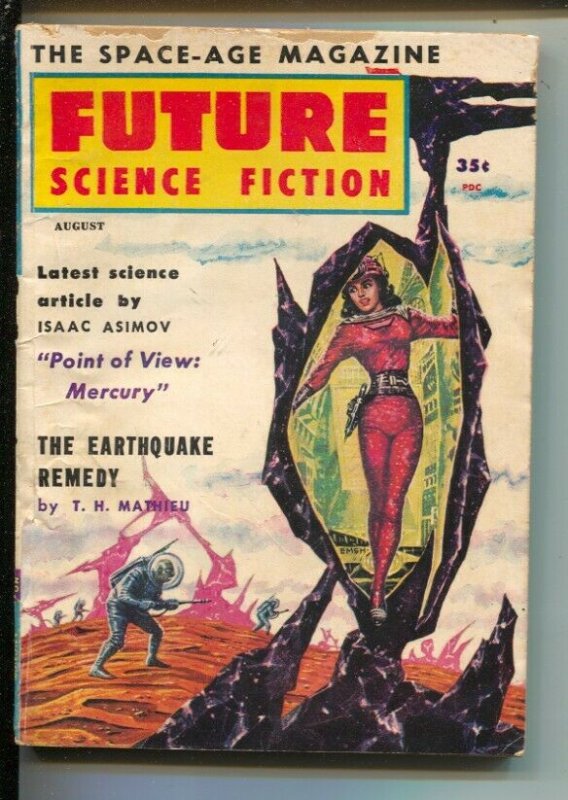 Future Science Fiction #44  8/1959-Isaac Asimov-Brian W. Aldiss-pulp thrills-...