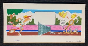 THE WORLD'S GREATEST TENNIS PLAYER Funny Cartoon 12x6 Greeting Card Art #8138