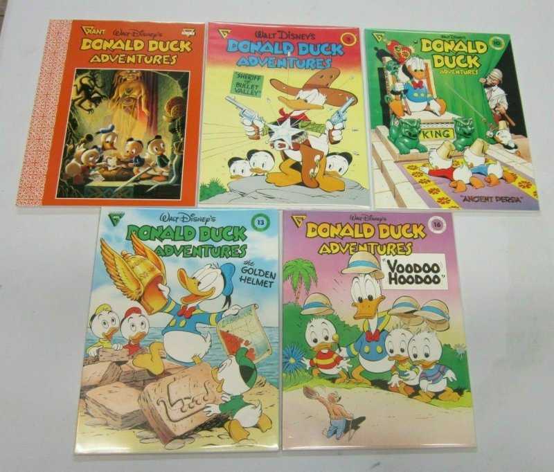 Donald Duck Adventures Gladstone album 5 different books 8.0 VF (1988 + 1989) 