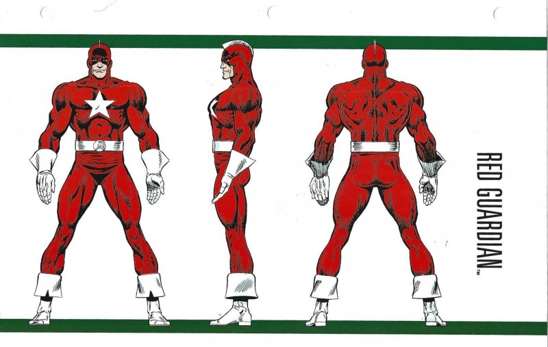 Official Handbook of the Marvel Universe Sheet- Red Guardian