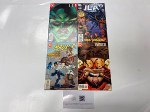 4 DC comic books JLA #13 115 Impulse #31 32 58 KM17