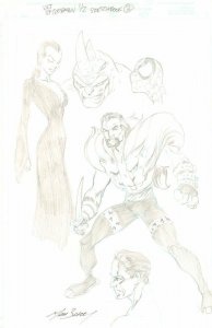 Ultimate Spider-Man Sketchbook Piece - Kraven the Hunter - art by Mark Bagley