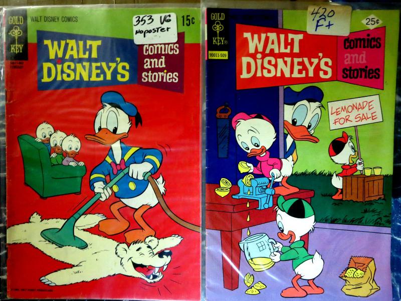 WALT DISNEY'S COMICS AND STORIES Collection #7 - 15 books G-VG Donald Mickey