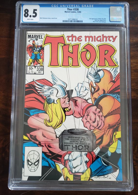 Thor 338 CGC 8.5 (white pages) 2nd app of Beta Ray Bill