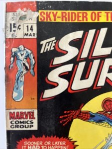 Silver Surfer #14 VG 1970  Spider-Man - Buscema - San Lee - Fair/Good.