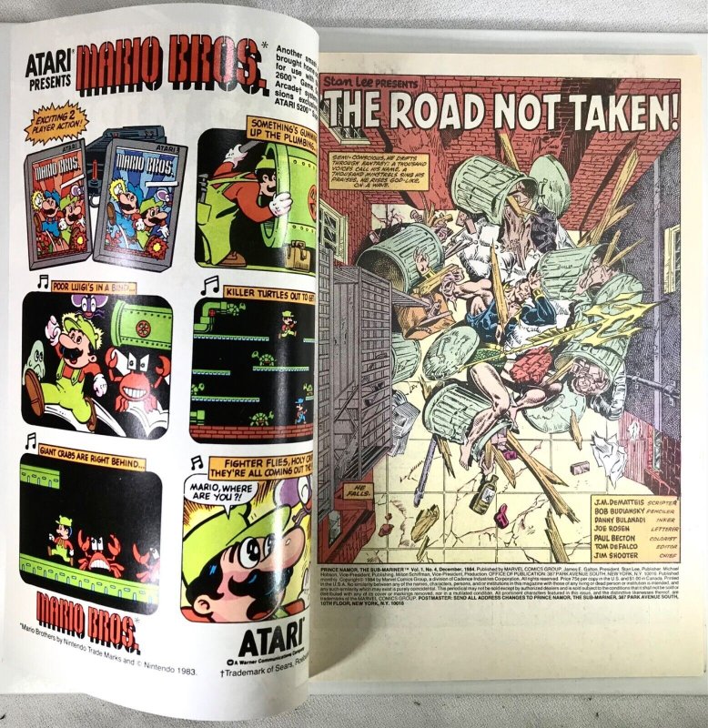 PRINCE NAMOR THE SUB-MARINER Comic Issue 4 — 1984 Marvel Universe Fine+ 32 Pages 