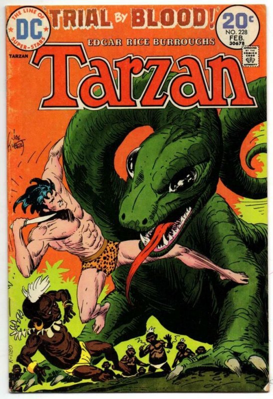 TARZAN of the APES #227 228 229 VG/FN Edgar Rice Burroughs  Joe Kubert 1972 1973