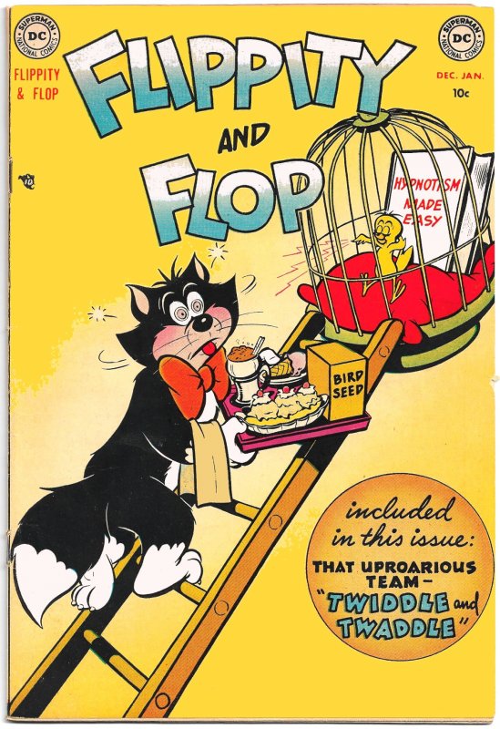 FLIPPITY AND FLOP #1 (Dec 1951) 7.0 FN/VF Cat-Dog-Canary Funny Animal HiJinx!