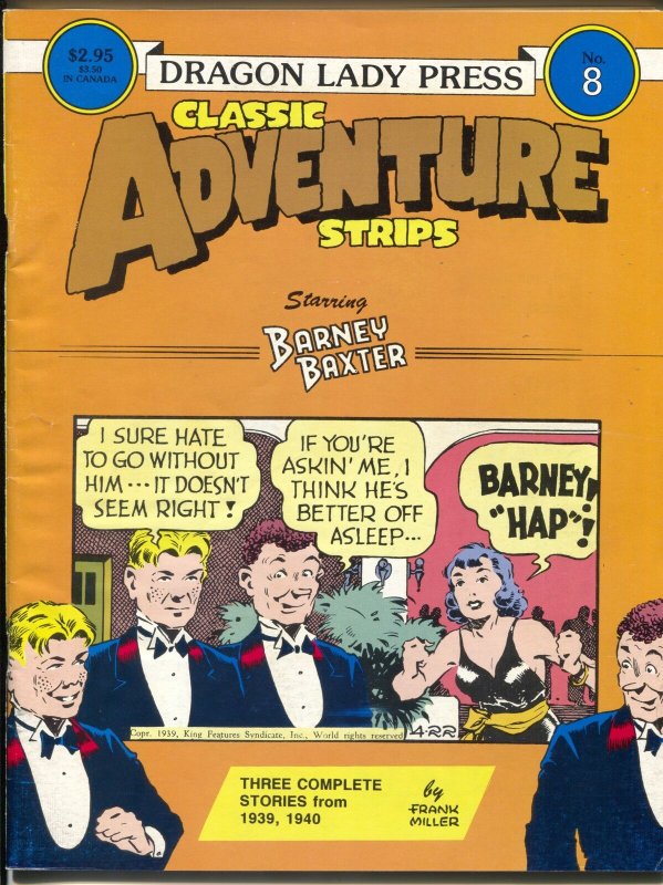 Classic Adventure Strips #8 1986-Barney Baxter 1939-1940 comic strips-FN