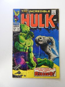 The incredible Hulk #104 (1968) GD- condition tape front cover