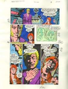 NEW TEEN TITANS #47-ORIGINAL D.C. PRODUCTION ART-PG 8 VG